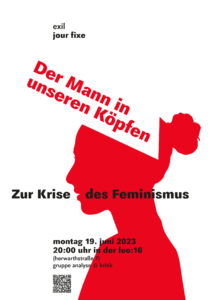 Plakat zum jour fixe »Der Mann in unseren Köpfen« – zur Krise des Feminismus